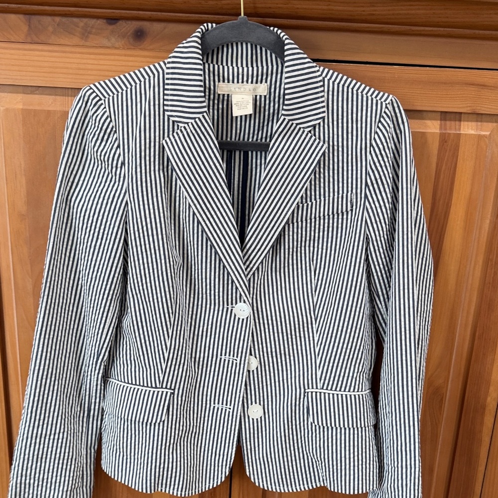 Sandro Seersucker Blazer